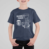 Funny Trashed Panda T Shirt For Kid Drunk Raccoon in Toilet Meme Hot Mess - Wonder Print Shop