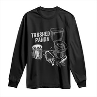 Funny Trashed Panda Long Sleeve Shirt Drunk Raccoon in Toilet Meme Hot Mess - Wonder Print Shop