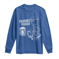 Funny Trashed Panda Long Sleeve Shirt Drunk Raccoon in Toilet Meme Hot Mess - Wonder Print Shop