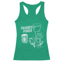Funny Trashed Panda Racerback Tank Top Drunk Raccoon in Toilet Meme Hot Mess - Wonder Print Shop