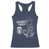 Funny Trashed Panda Racerback Tank Top Drunk Raccoon in Toilet Meme Hot Mess - Wonder Print Shop