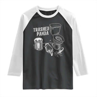 Funny Trashed Panda Raglan Shirt Drunk Raccoon in Toilet Meme Hot Mess - Wonder Print Shop
