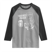 Funny Trashed Panda Raglan Shirt Drunk Raccoon in Toilet Meme Hot Mess - Wonder Print Shop