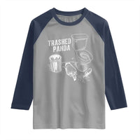 Funny Trashed Panda Raglan Shirt Drunk Raccoon in Toilet Meme Hot Mess - Wonder Print Shop