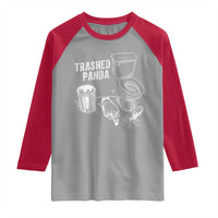 Funny Trashed Panda Raglan Shirt Drunk Raccoon in Toilet Meme Hot Mess - Wonder Print Shop