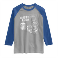 Funny Trashed Panda Raglan Shirt Drunk Raccoon in Toilet Meme Hot Mess - Wonder Print Shop