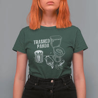 Funny Trashed Panda T Shirt For Women Drunk Raccoon in Toilet Meme Hot Mess - Wonder Print Shop