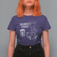 Funny Trashed Panda T Shirt For Women Drunk Raccoon in Toilet Meme Hot Mess - Wonder Print Shop
