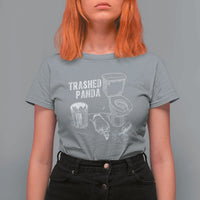 Funny Trashed Panda T Shirt For Women Drunk Raccoon in Toilet Meme Hot Mess - Wonder Print Shop