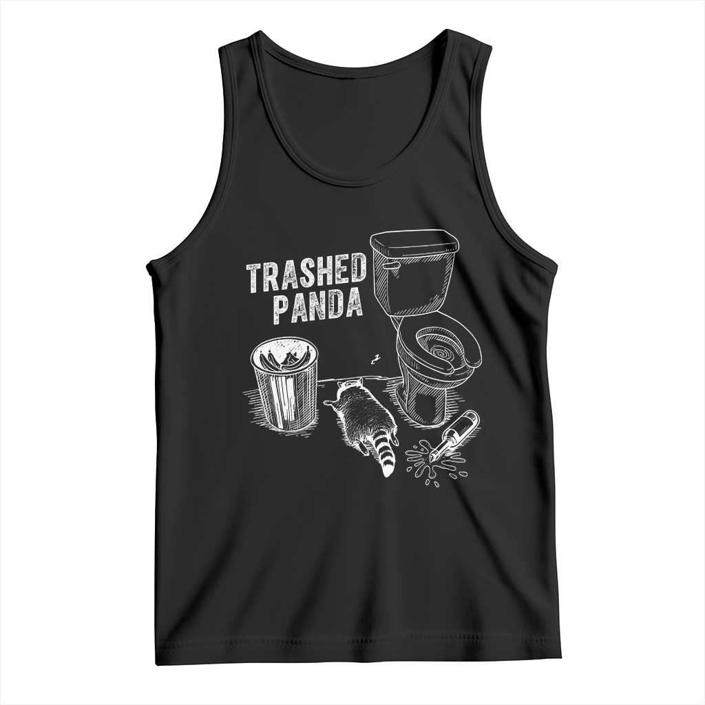 Funny Trashed Panda Tank Top Drunk Raccoon in Toilet Meme Hot Mess - Wonder Print Shop