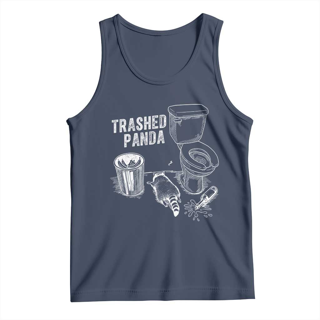 Funny Trashed Panda Tank Top Drunk Raccoon in Toilet Meme Hot Mess - Wonder Print Shop