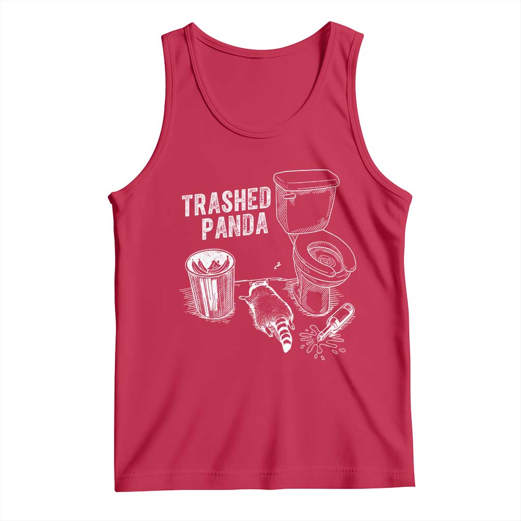 Funny Trashed Panda Tank Top Drunk Raccoon in Toilet Meme Hot Mess - Wonder Print Shop