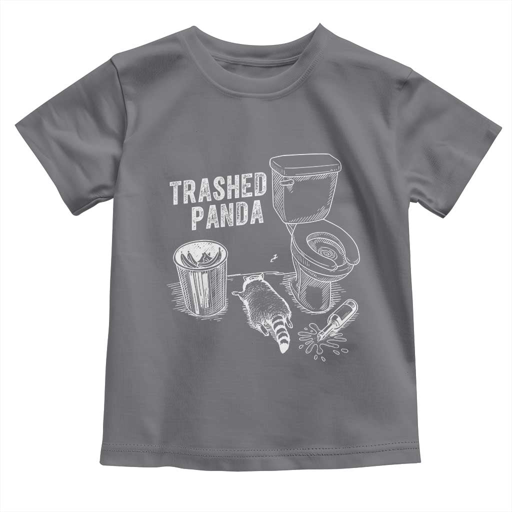 Funny Trashed Panda Toddler T Shirt Drunk Raccoon in Toilet Meme Hot Mess - Wonder Print Shop
