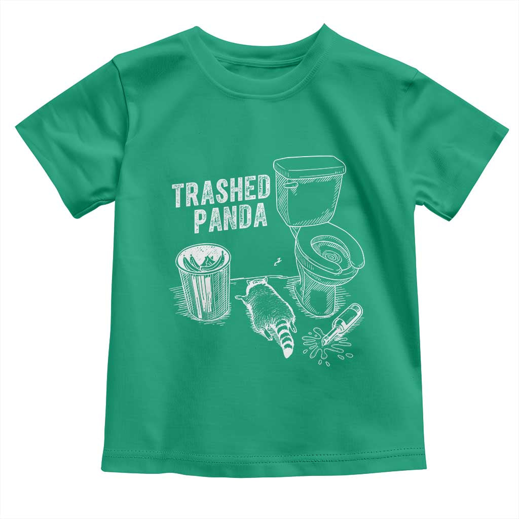Funny Trashed Panda Toddler T Shirt Drunk Raccoon in Toilet Meme Hot Mess - Wonder Print Shop