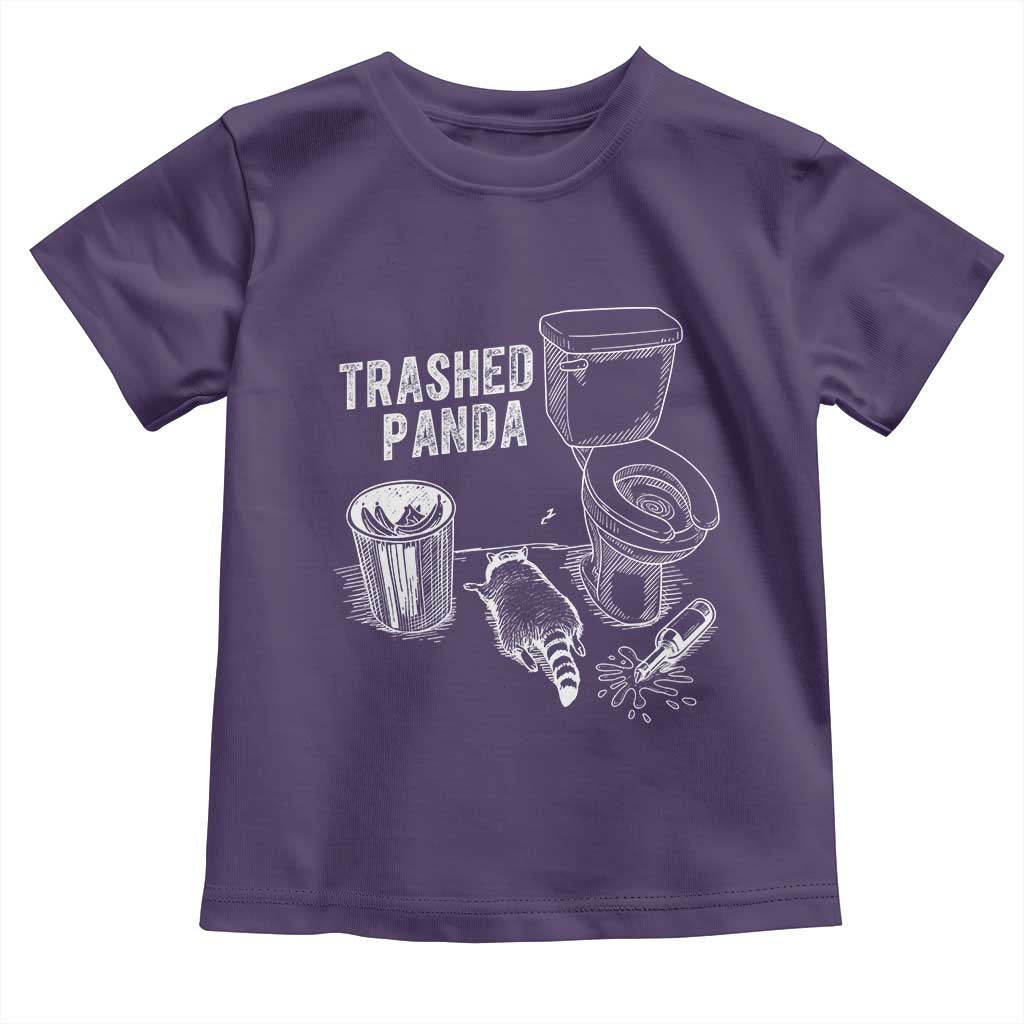 Funny Trashed Panda Toddler T Shirt Drunk Raccoon in Toilet Meme Hot Mess - Wonder Print Shop
