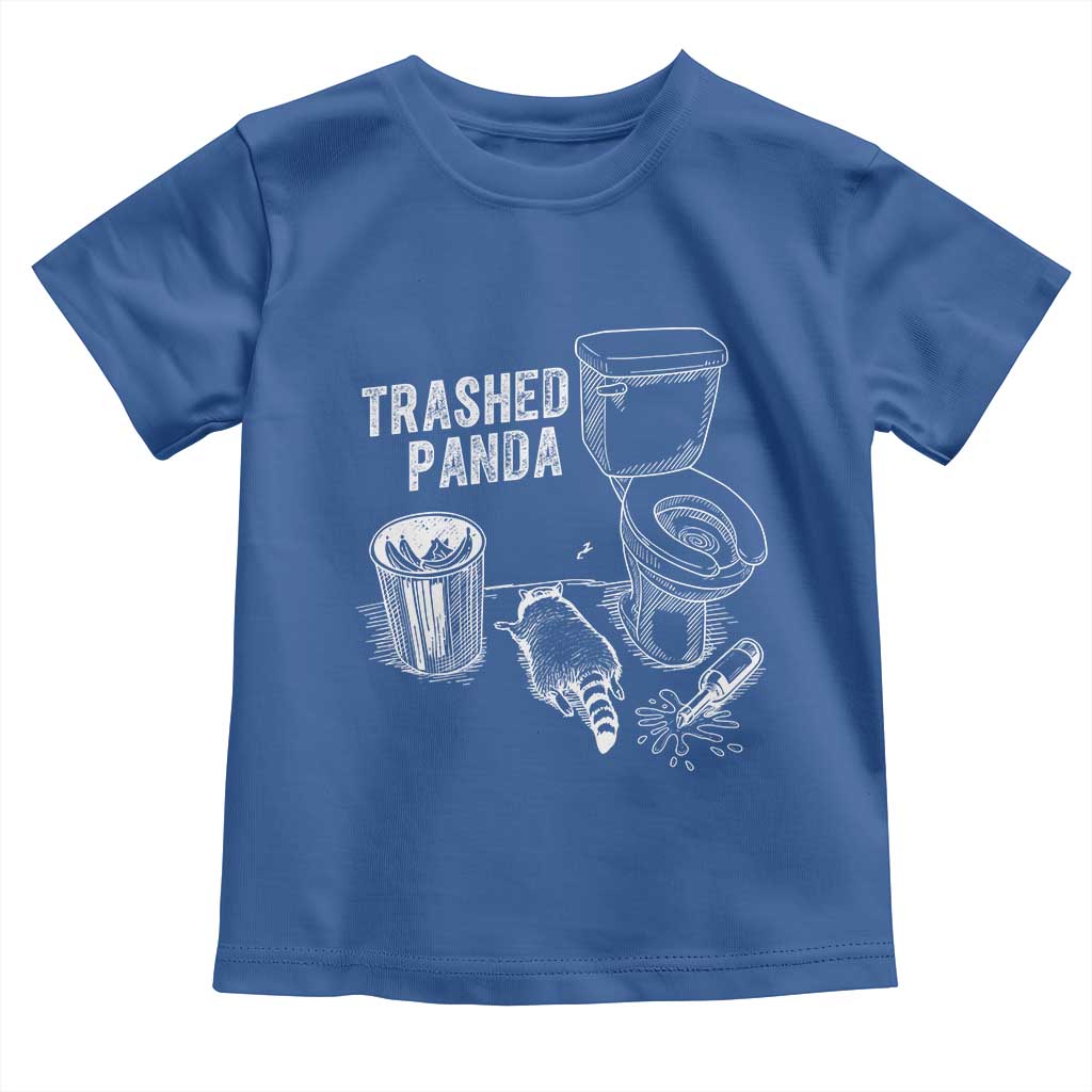 Funny Trashed Panda Toddler T Shirt Drunk Raccoon in Toilet Meme Hot Mess - Wonder Print Shop