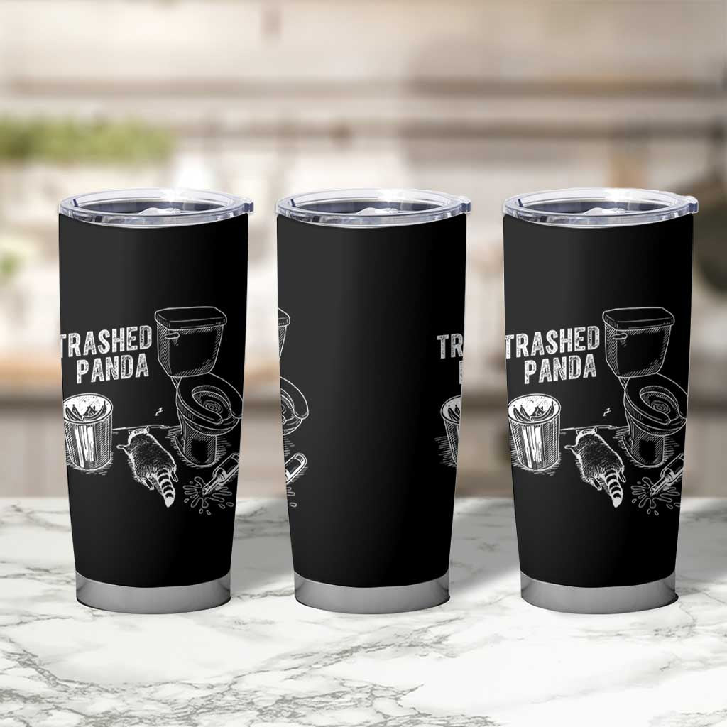 Funny Trashed Panda Tumbler Cup Drunk Raccoon in Toilet Meme Hot Mess - Wonder Print Shop