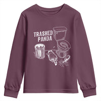 Funny Trashed Panda Youth Sweatshirt Drunk Raccoon in Toilet Meme Hot Mess - Wonder Print Shop