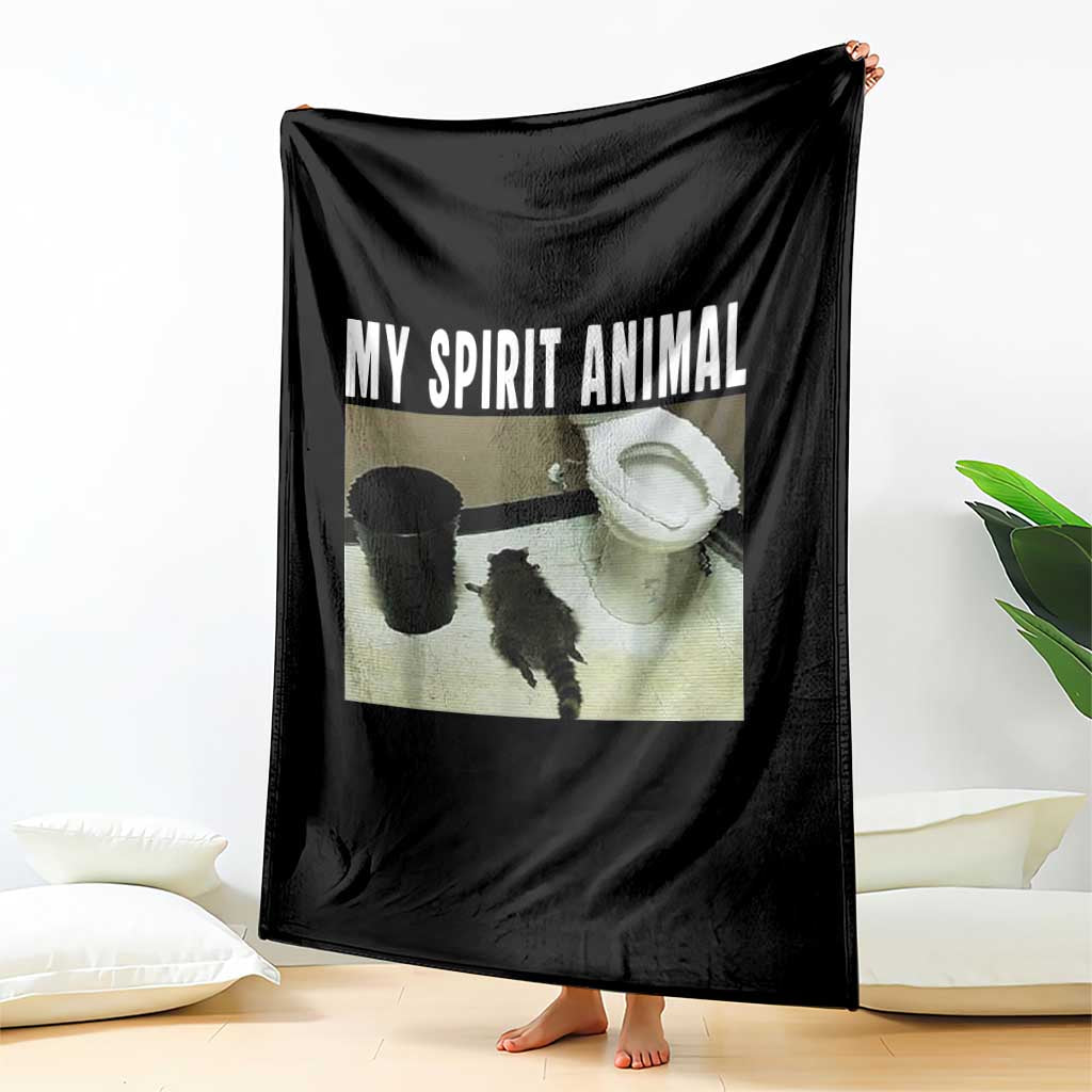 Funny Trashed Panda My Spirit Animal Throw Blanket Drunk Raccoon in Toilet Meme Hot Mess - Wonder Print Shop