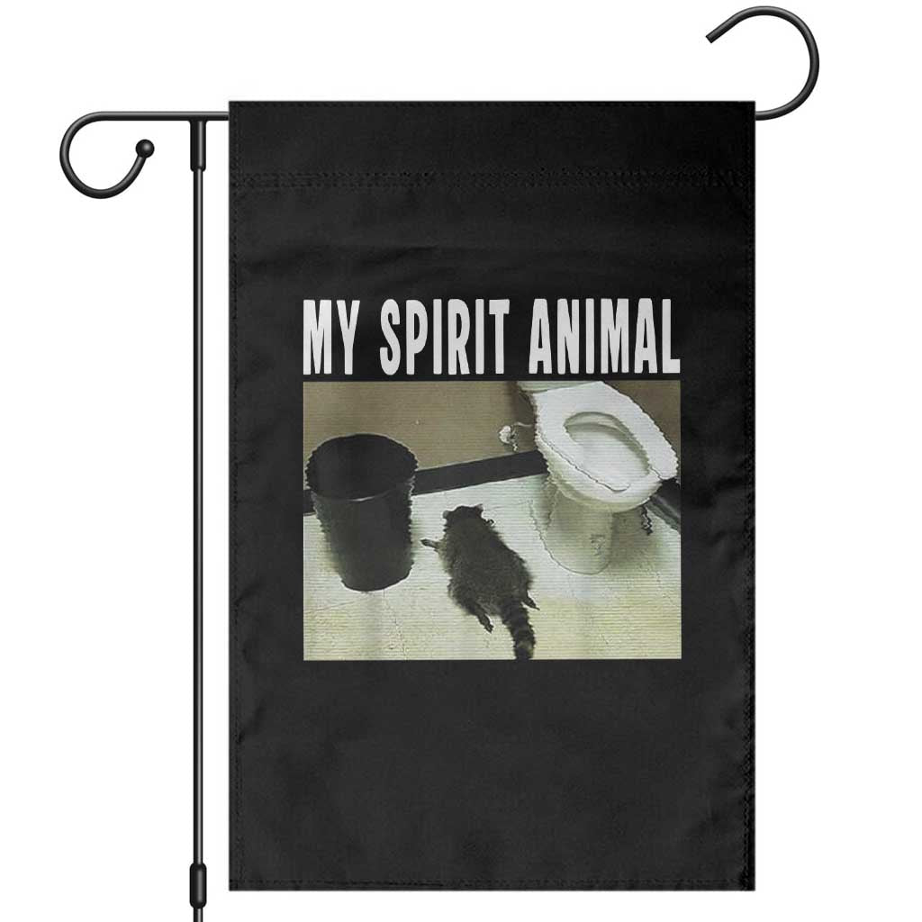 Funny Trashed Panda My Spirit Animal Garden Flag Drunk Raccoon in Toilet Meme Hot Mess - Wonder Print Shop