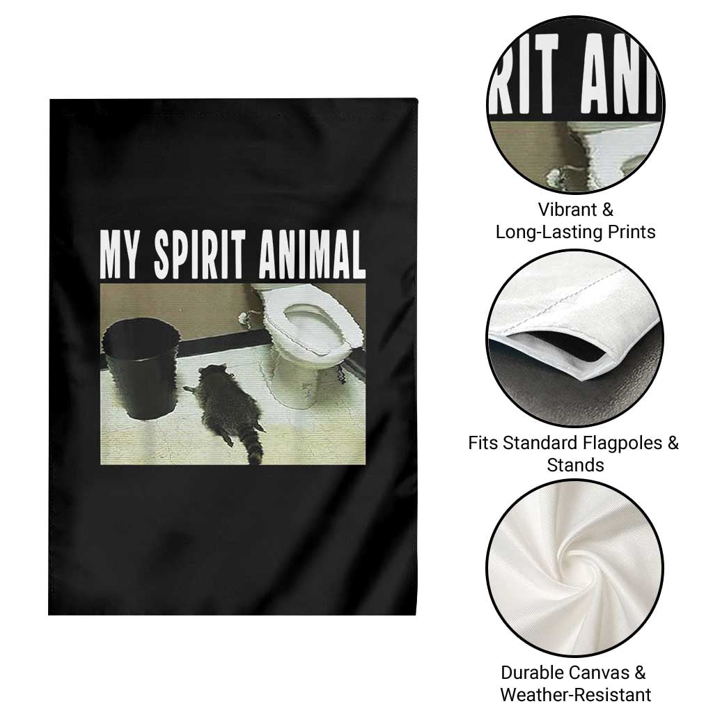 Funny Trashed Panda My Spirit Animal Garden Flag Drunk Raccoon in Toilet Meme Hot Mess - Wonder Print Shop