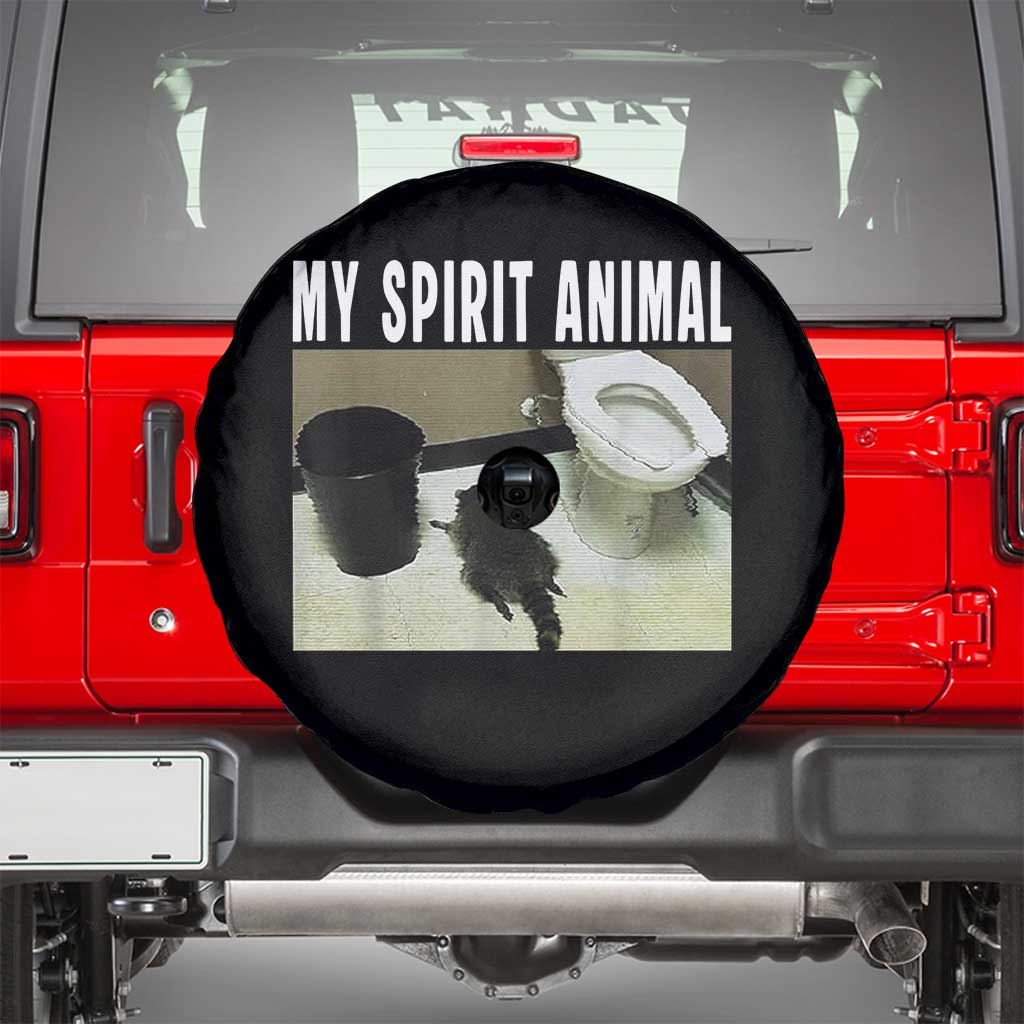Funny Trashed Panda My Spirit Animal Spare Tire Cover Drunk Raccoon in Toilet Meme Hot Mess - Wonder Print Shop