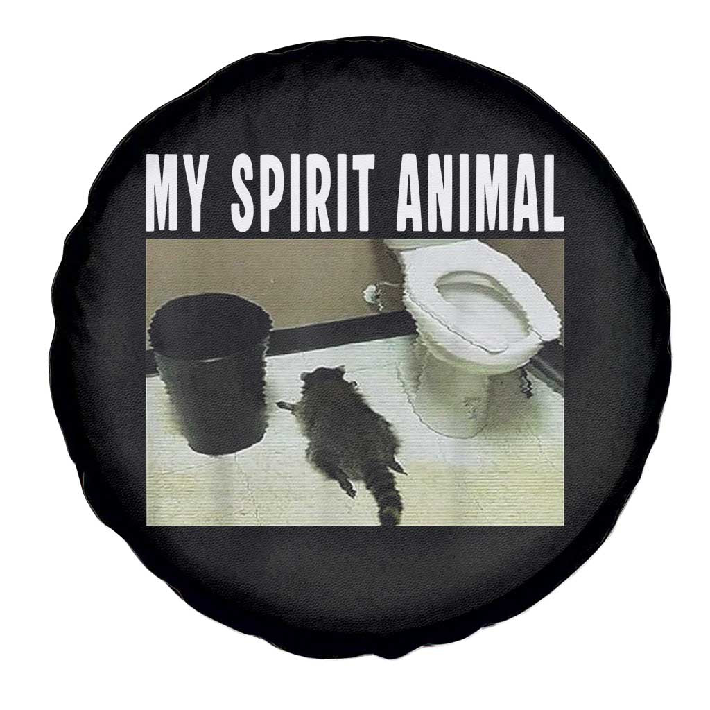 Funny Trashed Panda My Spirit Animal Spare Tire Cover Drunk Raccoon in Toilet Meme Hot Mess - Wonder Print Shop