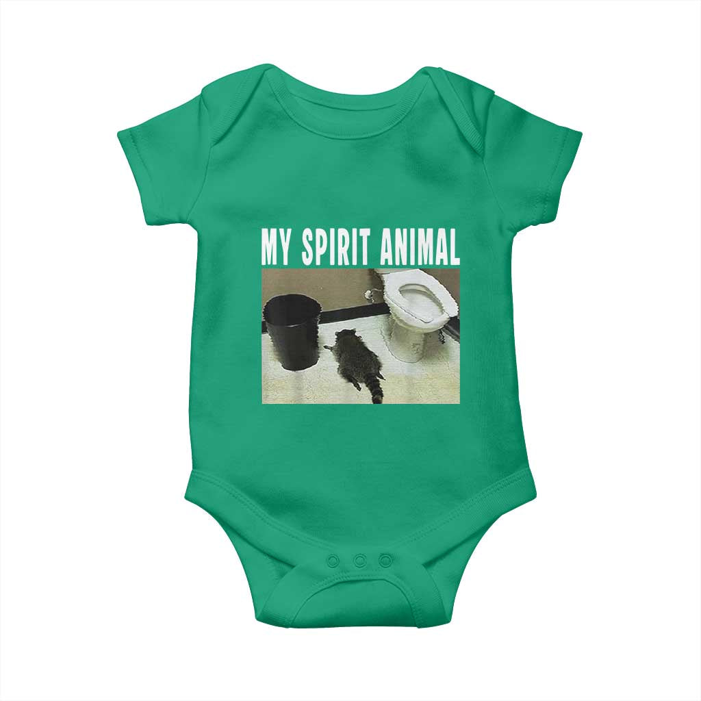 Funny Trashed Panda My Spirit Animal Baby Onesie Drunk Raccoon in Toilet Meme Hot Mess - Wonder Print Shop