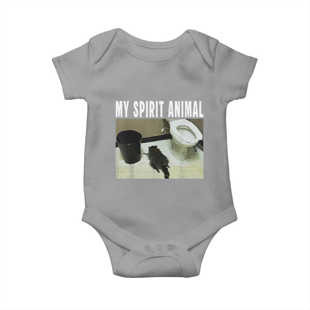 Funny Trashed Panda My Spirit Animal Baby Onesie Drunk Raccoon in Toilet Meme Hot Mess - Wonder Print Shop