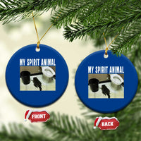 Funny Trashed Panda My Spirit Animal Ceramic Ornament Drunk Raccoon in Toilet Meme Hot Mess - Wonder Print Shop