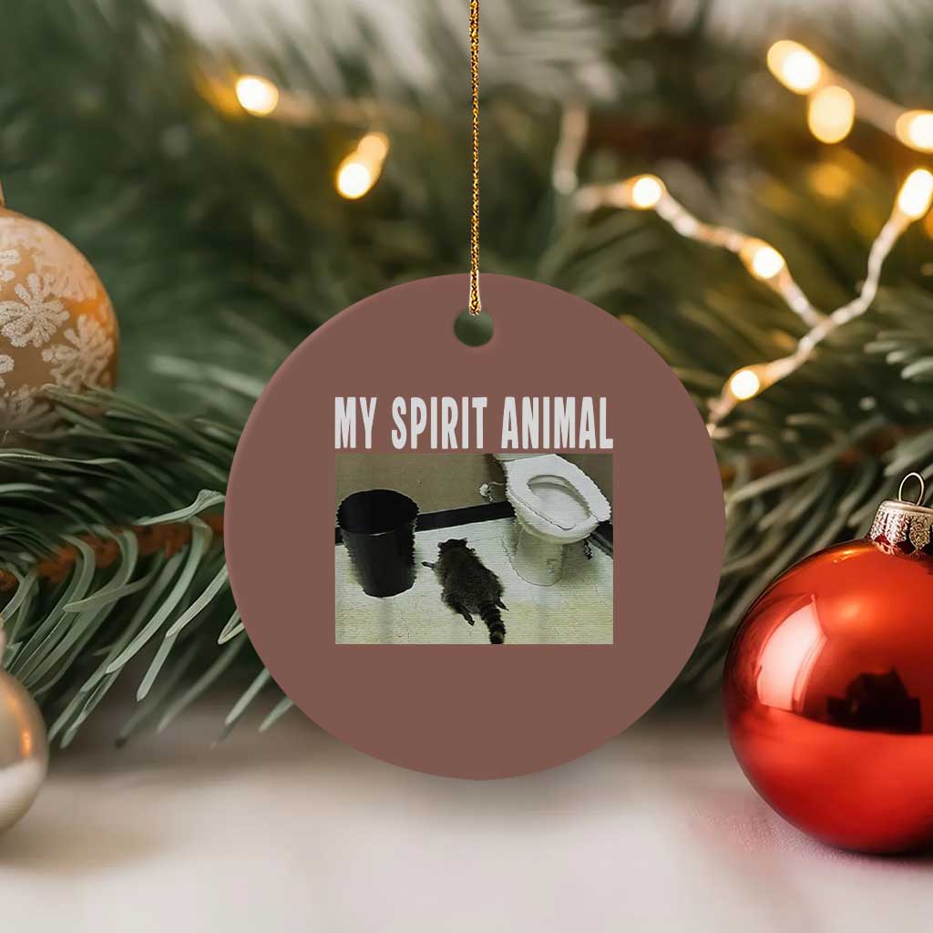Funny Trashed Panda My Spirit Animal Ceramic Ornament Drunk Raccoon in Toilet Meme Hot Mess - Wonder Print Shop