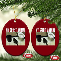 Funny Trashed Panda My Spirit Animal Ceramic Ornament Drunk Raccoon in Toilet Meme Hot Mess - Wonder Print Shop
