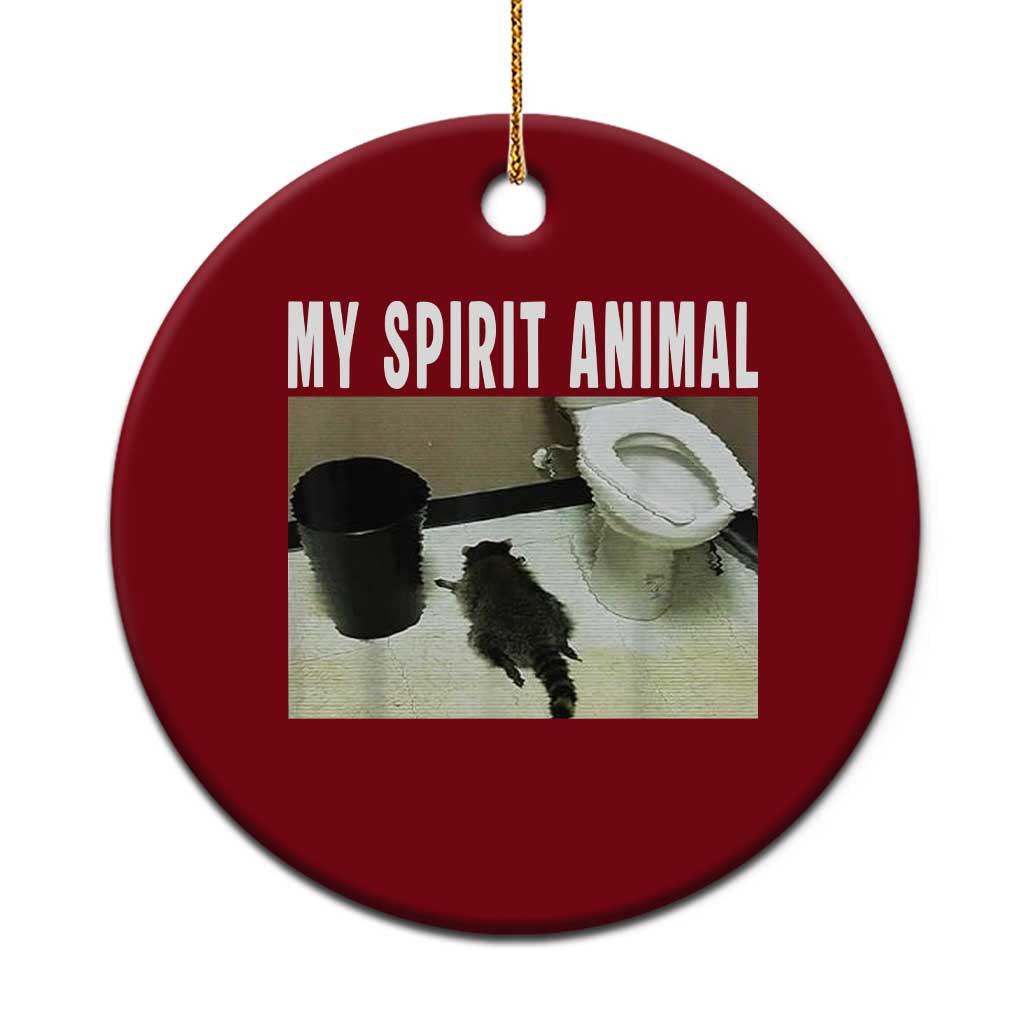 Funny Trashed Panda My Spirit Animal Ceramic Ornament Drunk Raccoon in Toilet Meme Hot Mess - Wonder Print Shop