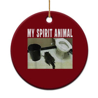 Funny Trashed Panda My Spirit Animal Ceramic Ornament Drunk Raccoon in Toilet Meme Hot Mess - Wonder Print Shop