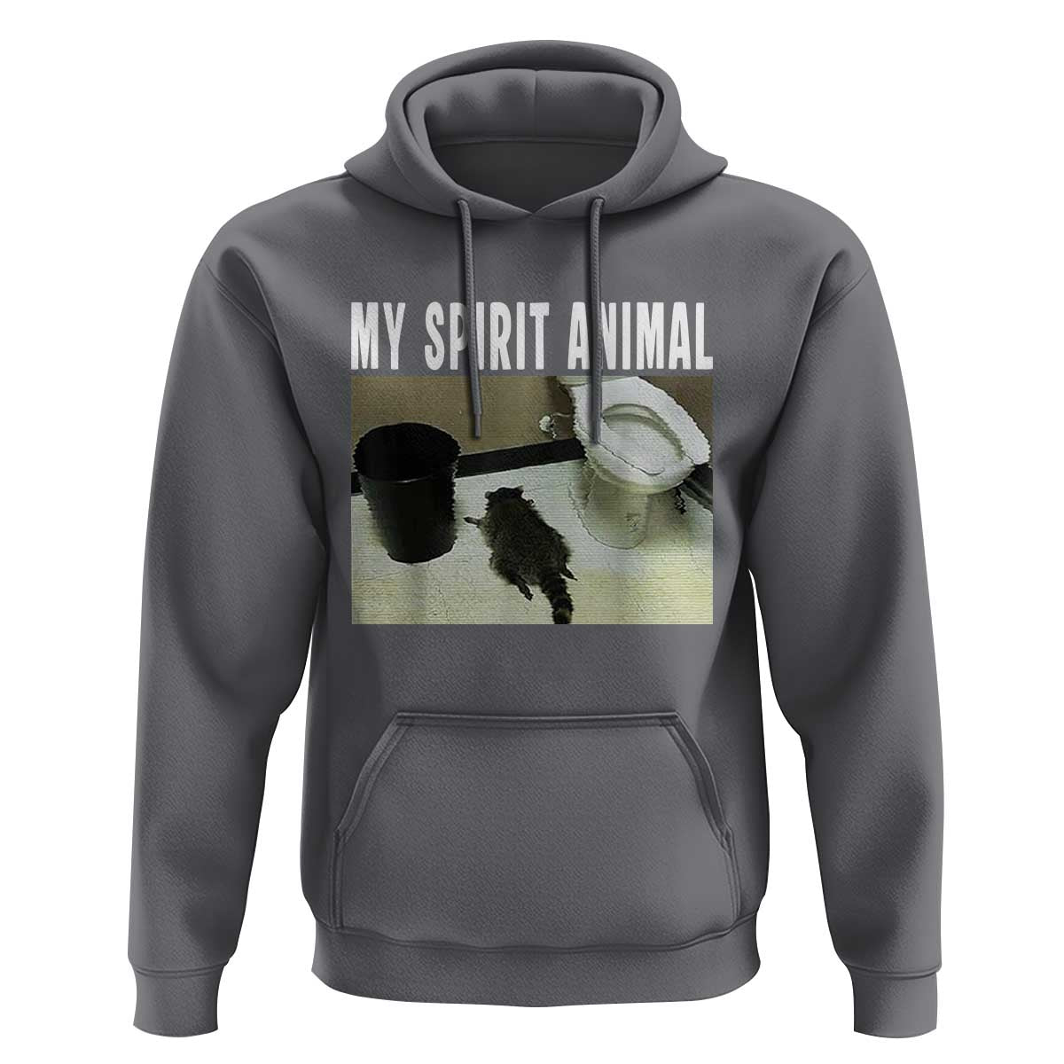 Funny Trashed Panda My Spirit Animal Hoodie Drunk Raccoon in Toilet Meme Hot Mess - Wonder Print Shop