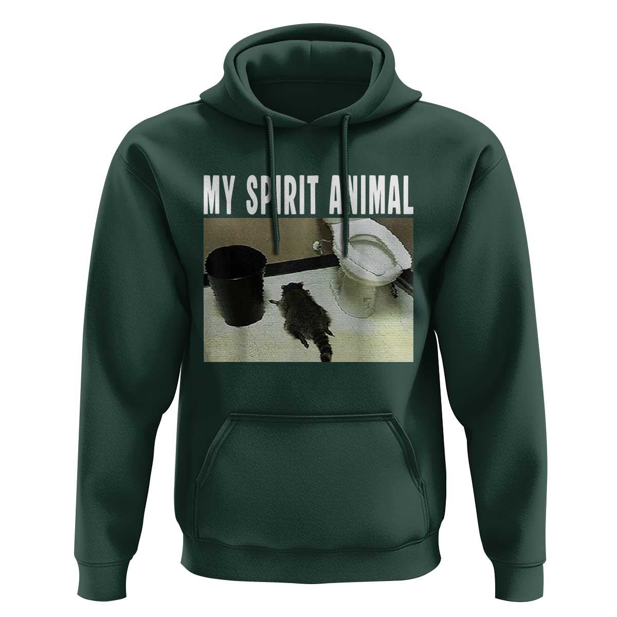 Funny Trashed Panda My Spirit Animal Hoodie Drunk Raccoon in Toilet Meme Hot Mess - Wonder Print Shop