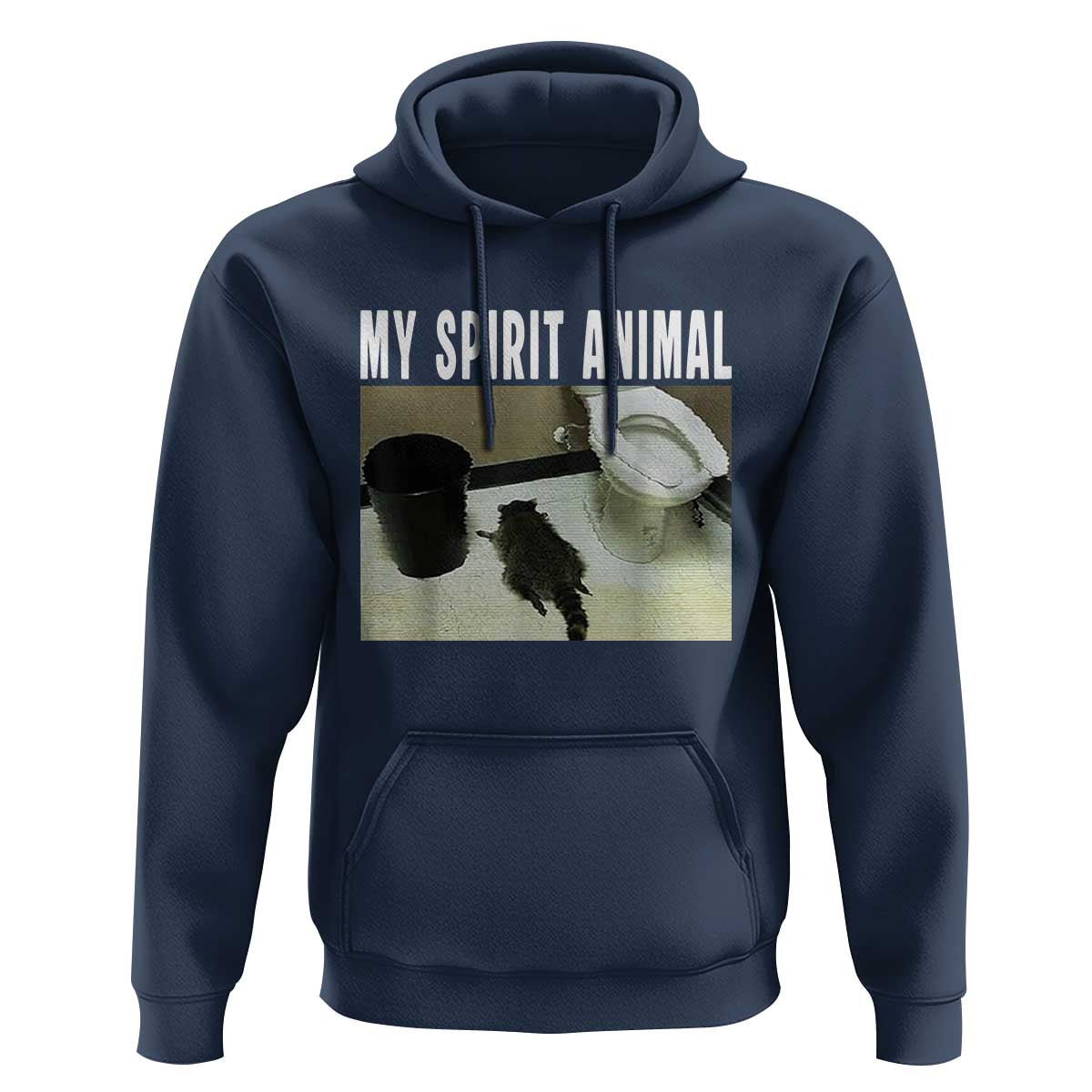 Funny Trashed Panda My Spirit Animal Hoodie Drunk Raccoon in Toilet Meme Hot Mess - Wonder Print Shop