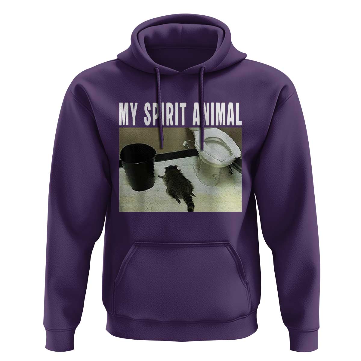 Funny Trashed Panda My Spirit Animal Hoodie Drunk Raccoon in Toilet Meme Hot Mess - Wonder Print Shop