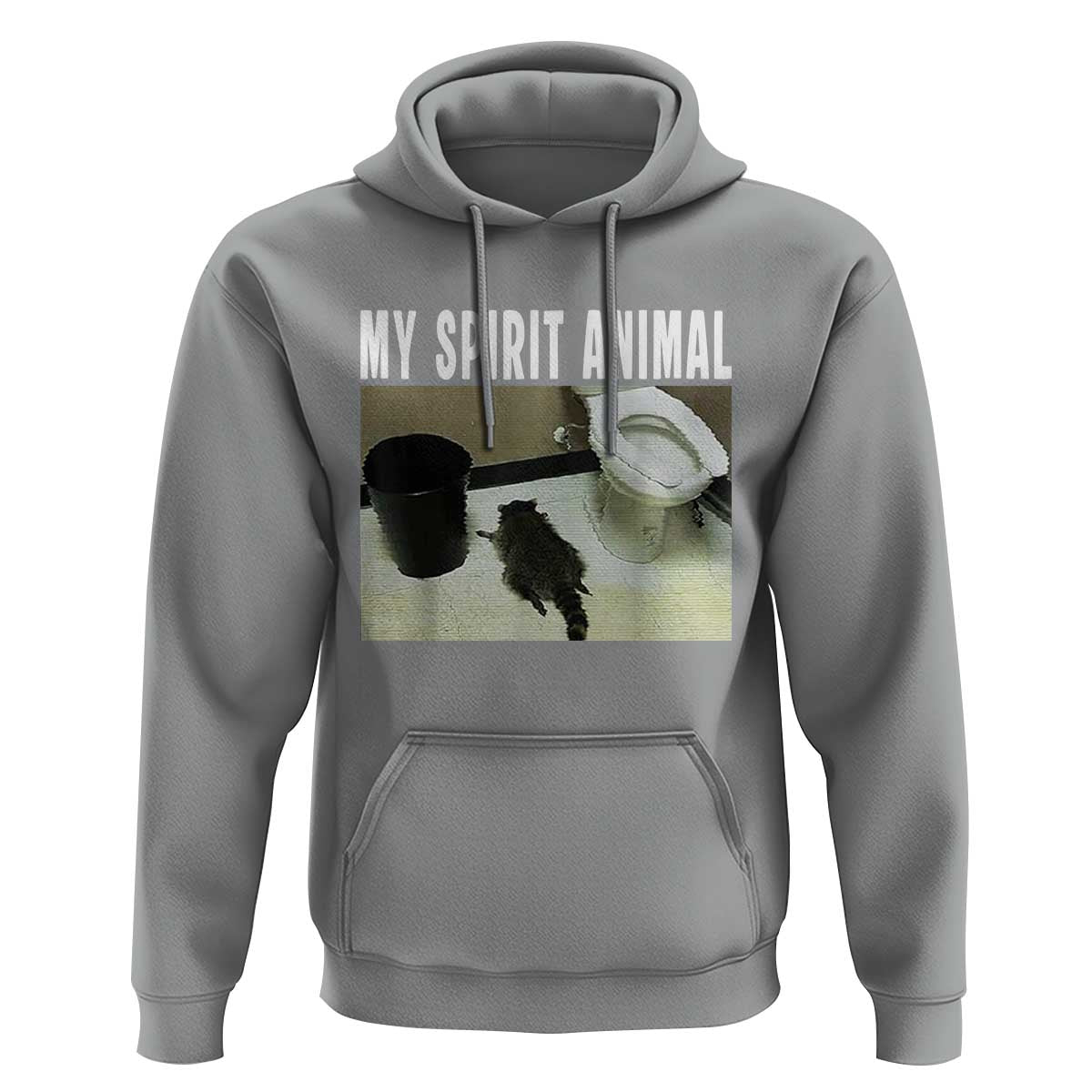 Funny Trashed Panda My Spirit Animal Hoodie Drunk Raccoon in Toilet Meme Hot Mess - Wonder Print Shop