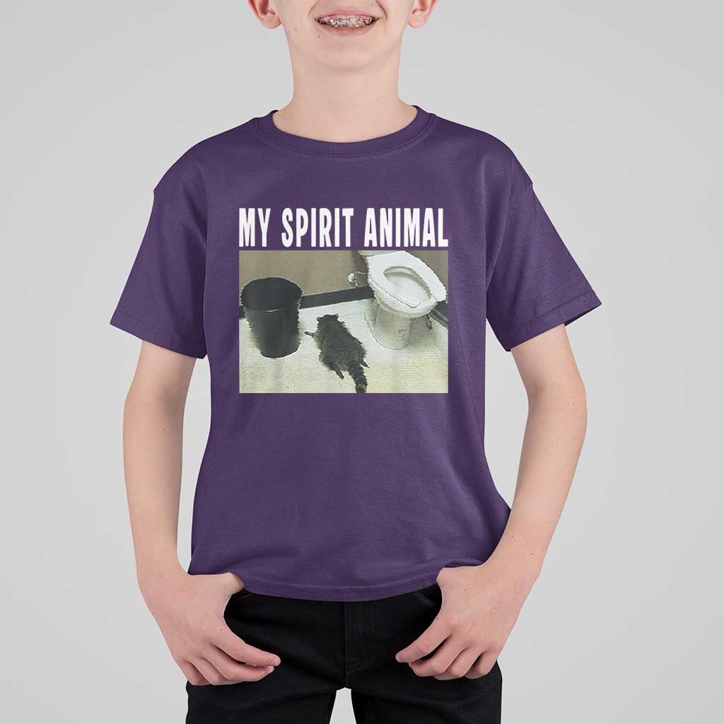 Funny Trashed Panda My Spirit Animal T Shirt For Kid Drunk Raccoon in Toilet Meme Hot Mess - Wonder Print Shop