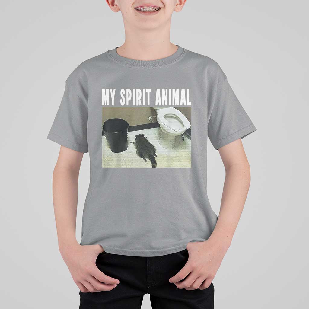 Funny Trashed Panda My Spirit Animal T Shirt For Kid Drunk Raccoon in Toilet Meme Hot Mess - Wonder Print Shop