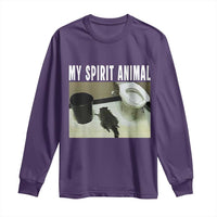 Funny Trashed Panda My Spirit Animal Long Sleeve Shirt Drunk Raccoon in Toilet Meme Hot Mess - Wonder Print Shop
