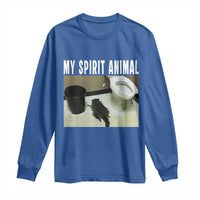 Funny Trashed Panda My Spirit Animal Long Sleeve Shirt Drunk Raccoon in Toilet Meme Hot Mess - Wonder Print Shop