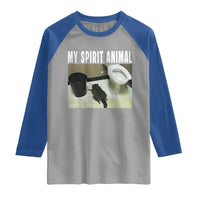 Funny Trashed Panda My Spirit Animal Raglan Shirt Drunk Raccoon in Toilet Meme Hot Mess - Wonder Print Shop