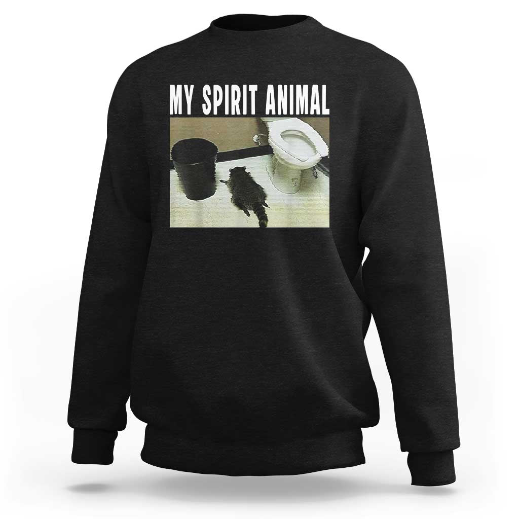 Funny Trashed Panda My Spirit Animal Sweatshirt Drunk Raccoon in Toilet Meme Hot Mess - Wonder Print Shop