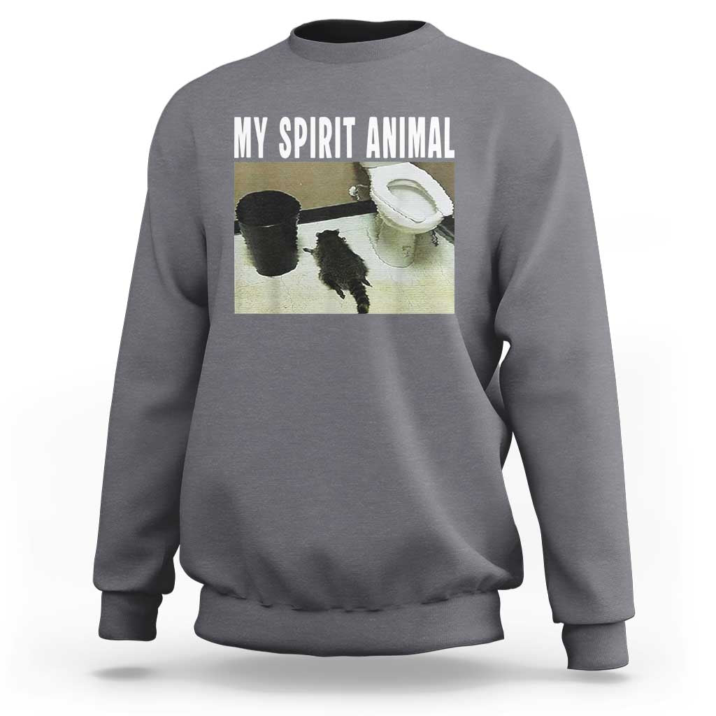 Funny Trashed Panda My Spirit Animal Sweatshirt Drunk Raccoon in Toilet Meme Hot Mess - Wonder Print Shop