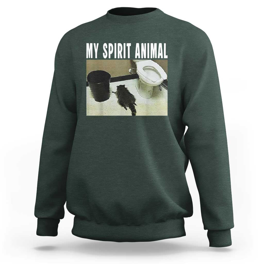 Funny Trashed Panda My Spirit Animal Sweatshirt Drunk Raccoon in Toilet Meme Hot Mess - Wonder Print Shop