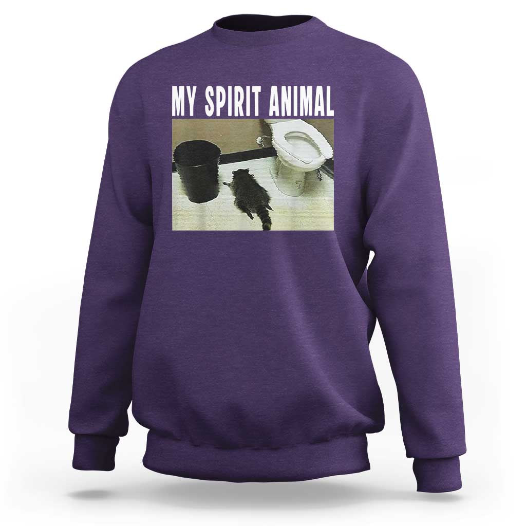 Funny Trashed Panda My Spirit Animal Sweatshirt Drunk Raccoon in Toilet Meme Hot Mess - Wonder Print Shop