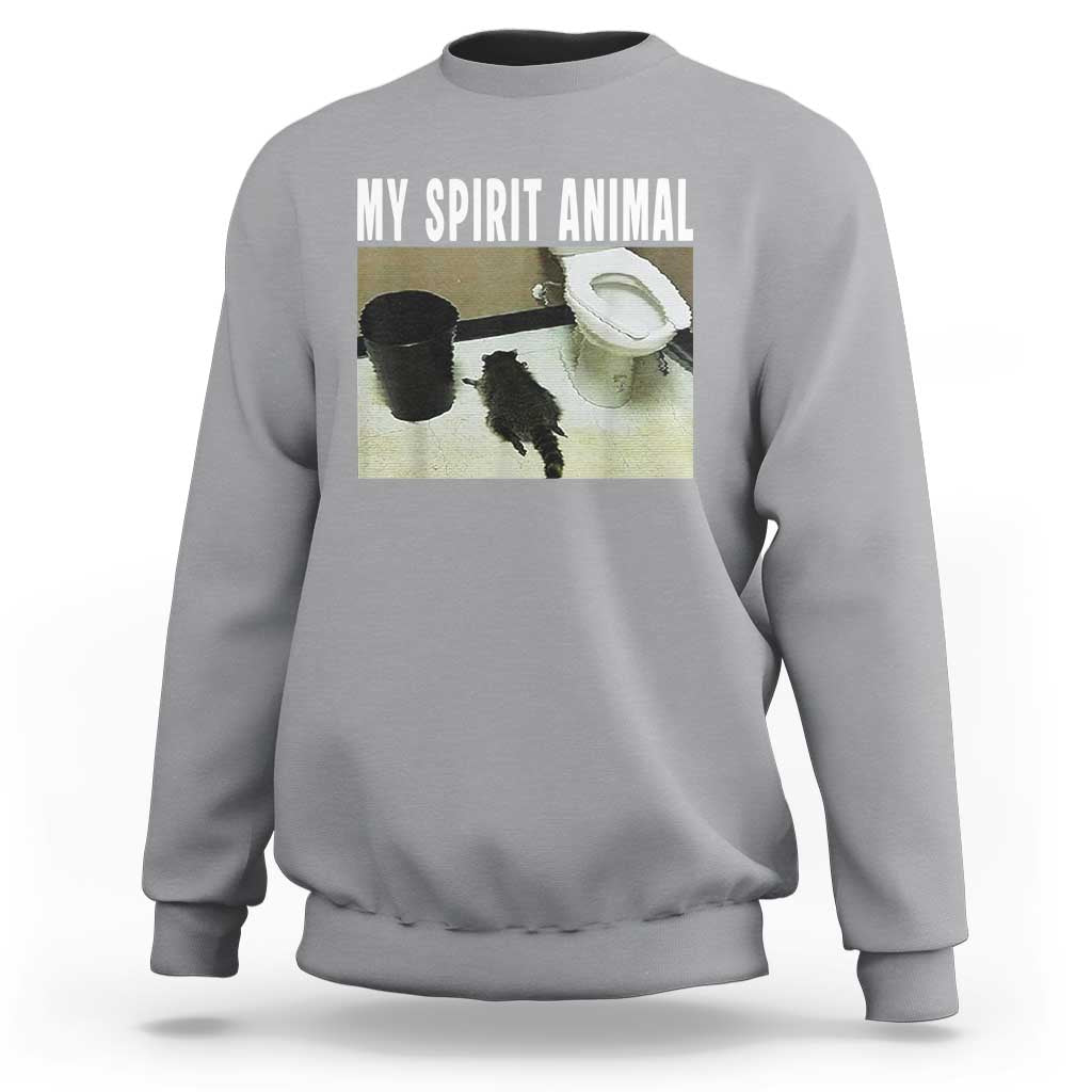 Funny Trashed Panda My Spirit Animal Sweatshirt Drunk Raccoon in Toilet Meme Hot Mess - Wonder Print Shop
