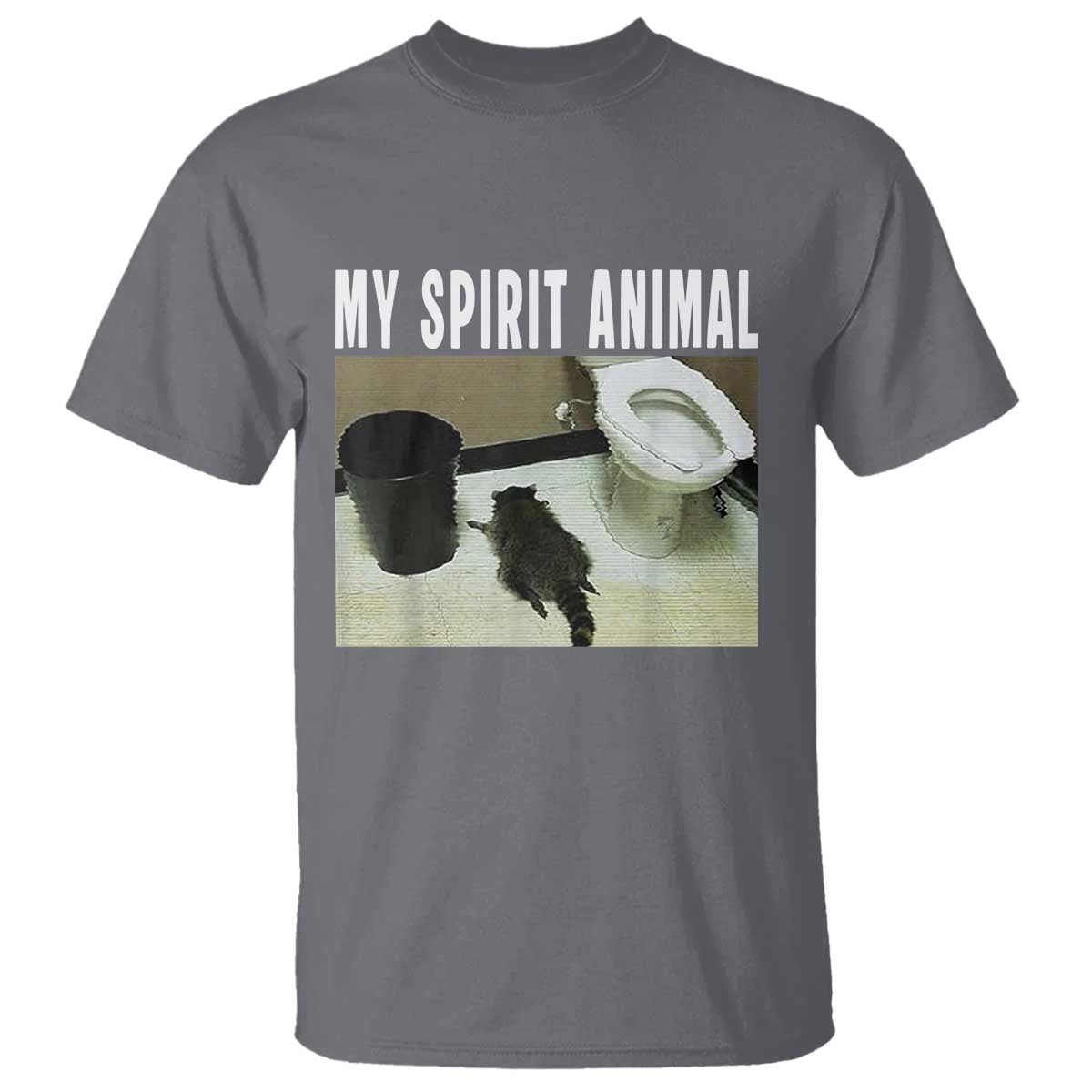 Funny Trashed Panda My Spirit Animal T Shirt Drunk Raccoon in Toilet Meme Hot Mess - Wonder Print Shop